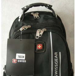 Рюкзак городской 7603 Черный с разъемами USB
