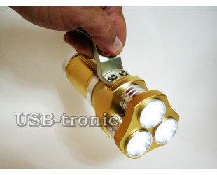 Аккумуляторный ручной фонарь прожектор HL-633-T6 Мощный светодиод Cree T6 3 x 18560 Металлический корпус
