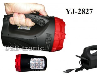 Мощный аккумуляторный фонарь прожектор Yajia YJ-2827 3W + 9 LED