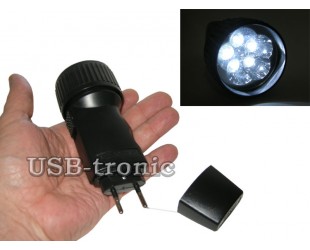 Светодиодный карманный фонарь с вилкой для зарядки от сети 220B