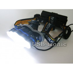 Налобный аккумуляторный фонарь T592 мощные светодиоды 8 фар 