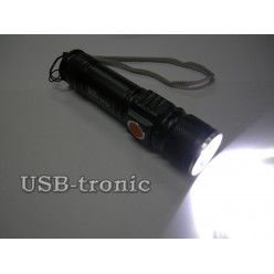 Аккумуляторный USB фонарь BL-515 с зумом светодиод Cree T6