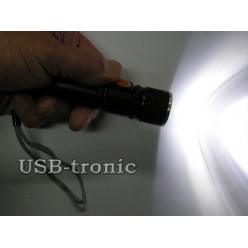 Аккумуляторный USB фонарь BL-515 с зумом светодиод Cree T6
