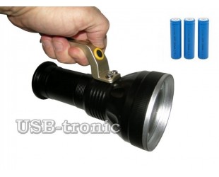 Светодиодный фонарь с ручкой H-630-T6 3 аккумуляторных батареи 18650 Алюминиевый корпус