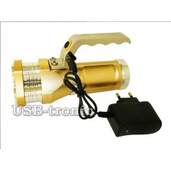 Ручной аккумуляторный фонарь прожектор HL-633-T6 3 x 18560 Черный корпус