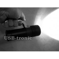 Ручной светодиодный фонарь с зумом H-458-T6 2 аккумулятора 18650 Зарядка от сети