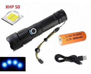 Мощный ручной фонарь со светодиодом XHP50 BL-X71-P50 аккумулятор 1x26650 