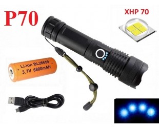 Мощный ручной фонарь H-631-P70 светодиод XHP70 с зумом ZOOM аккумулятор 26650 