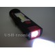 Переносной автомобильный фонарик с магнитом COB + LED питание 3 х AAA