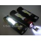 Переносной автомобильный фонарик с магнитом COB + LED питание 3 х AAA