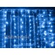 Гирлянда уличный занавес Синий дождь 3х3 метра 600 LED 24 шт Белые нитки отсоединяются