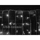 Гирлянда уличная Белый светодиодный занавес 3х3 метра Холодный белый свет 16 шт 600 LED Белые нитки 2 мм