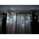 Новогодняя гирлянда "Белая Бахрома" 15-25-35 см 160 LED Прозрачный провод 2,5 метра