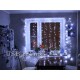 Новогодняя гирлянда "Белый дождь" световой занавес 1.5 х 1.5 метра Прозрачные нитки 12 шт