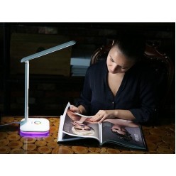 Сенсорная настольная лампа светильник Led Touch Lamp с календарем, термометром и часами