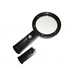 Увеличительная ручная лупа с подсветкой Magnifier ZB666-075 линза 75 мм Кратность x5