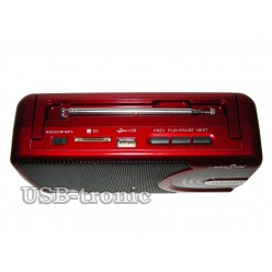 Радиоприемник RREDSUN RS-906 с USB красный корпус