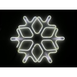 Световая фигура Белая светодиодная снежинка 60 см