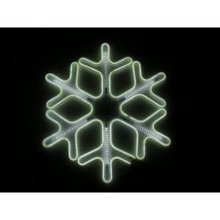 Световая фигура Белая светодиодная снежинка 60 см